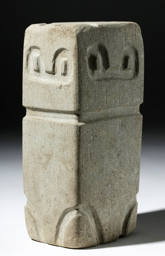 Valdivian White Stone Owl Effigy - Rectangular Prism - Image 4 of 6