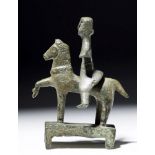 Fine Thracian Bronze Horse & Rider