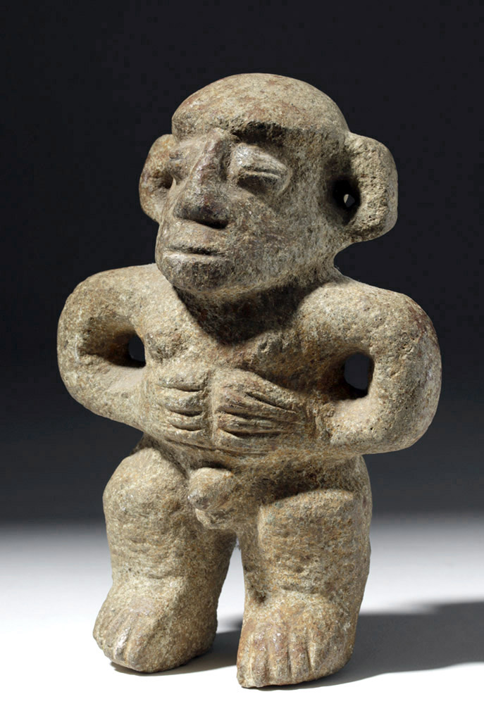 Costa Rican Stone Standing Nude Figure