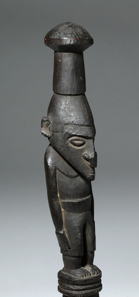 Lethal Papua New Guinea Carved Wood Human Effigy Club - Image 6 of 6