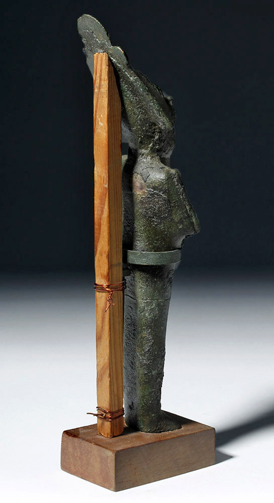 Tall Egyptian Bronze Standing Osiris Figure - Image 3 of 5