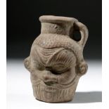Egyptian Pottery Jarlet - Protective God Bes