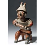 Nayarit Redware Warrior w/ Club & Horned Helmet