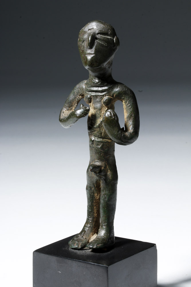 Ancient Iberian Bronze Figure of Nude Male - Image 2 of 5