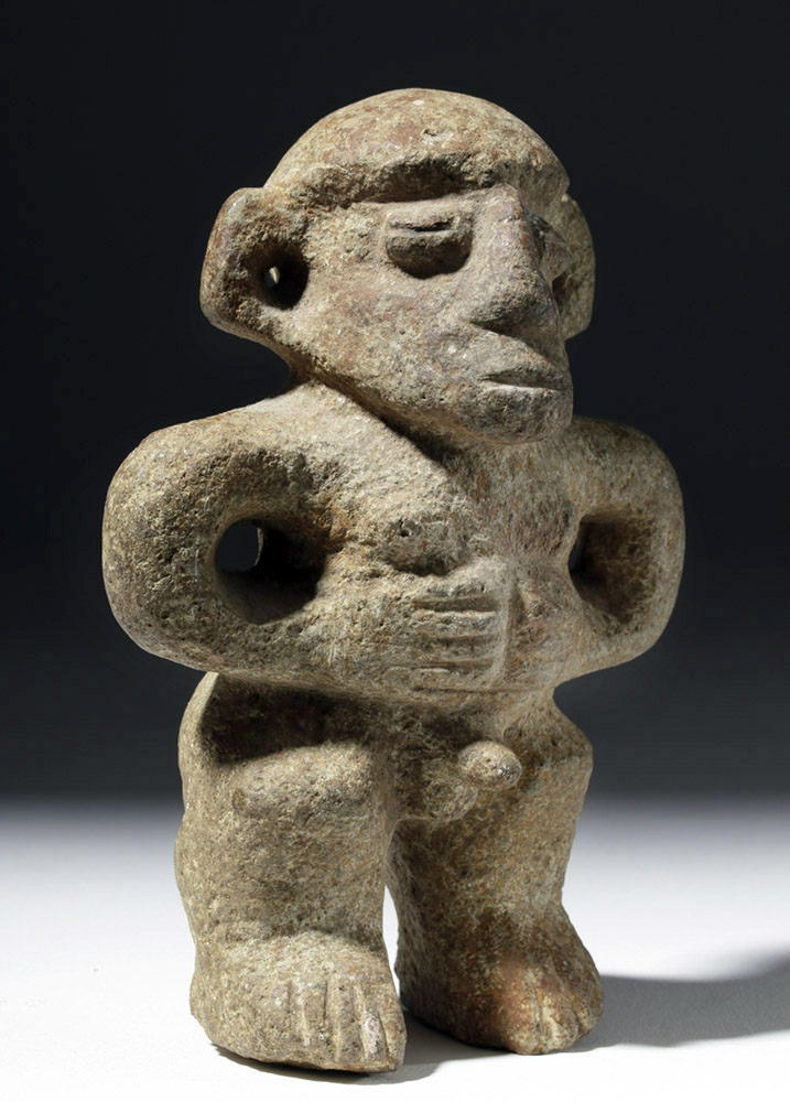 Costa Rican Stone Standing Nude Figure - Image 4 of 7