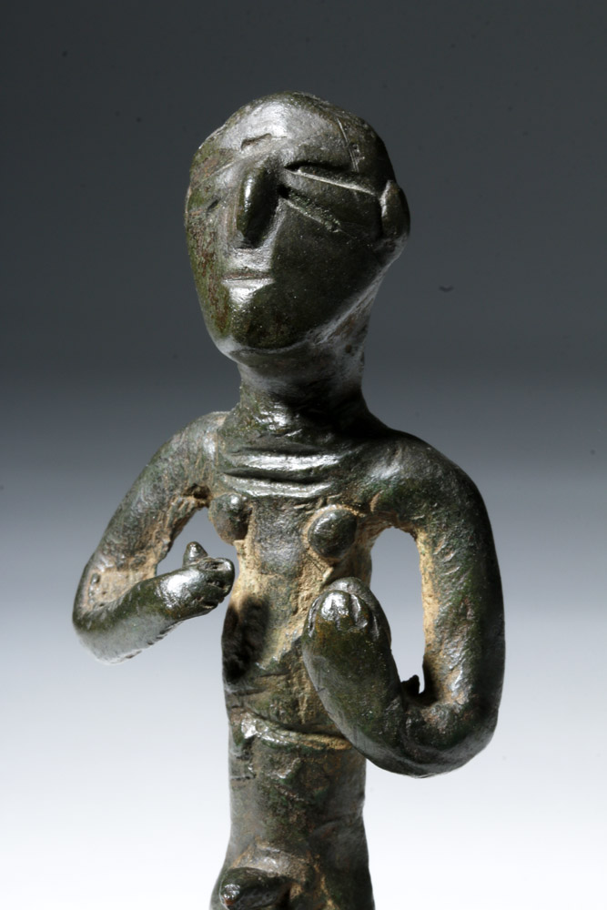 Ancient Iberian Bronze Figure of Nude Male