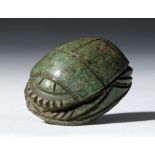 Egyptian Greenstone Heart Scarab