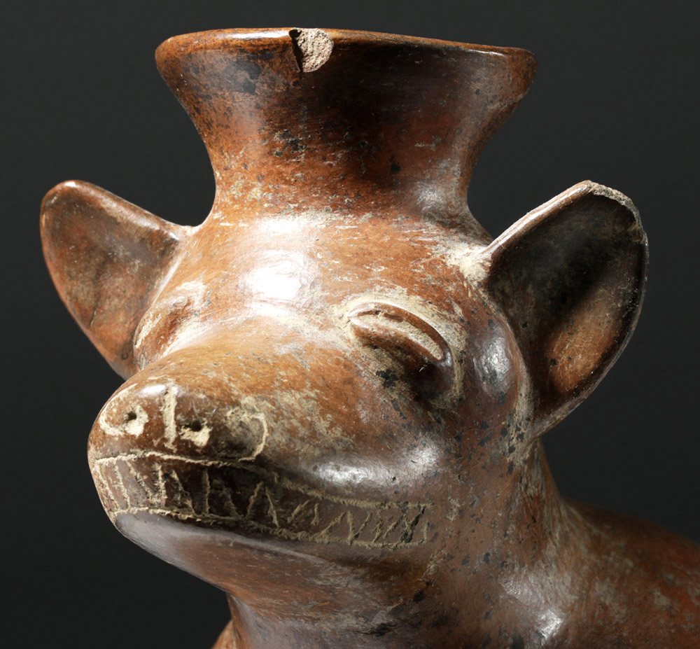 Colima Redware Pottery Seated Dog - Image 7 of 7