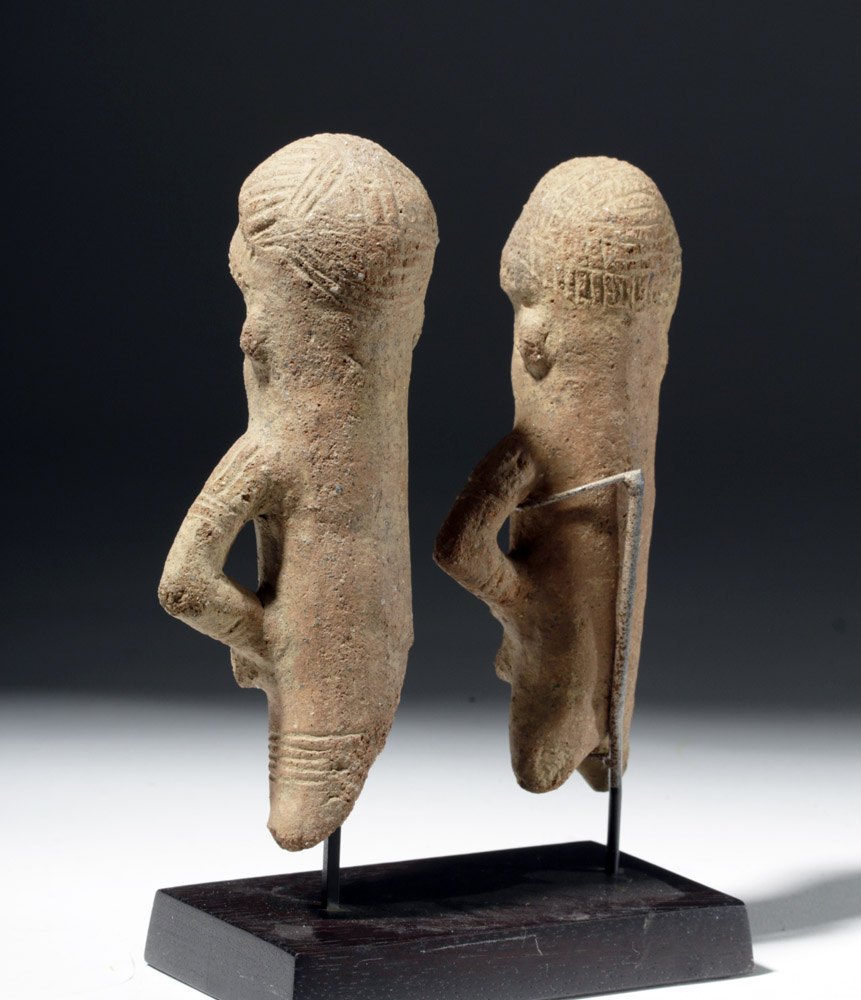 Pair of Sokoto Terracotta Figures - Male & Female - Image 3 of 7