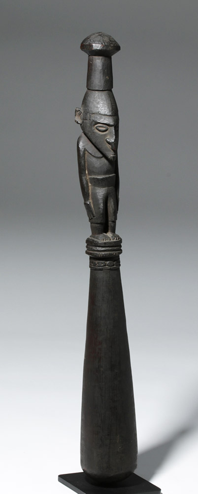 Lethal Papua New Guinea Carved Wood Human Effigy Club - Image 4 of 6