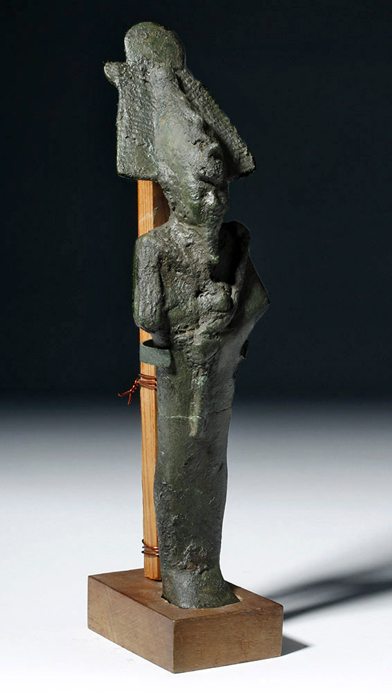 Tall Egyptian Bronze Standing Osiris Figure - Image 5 of 5