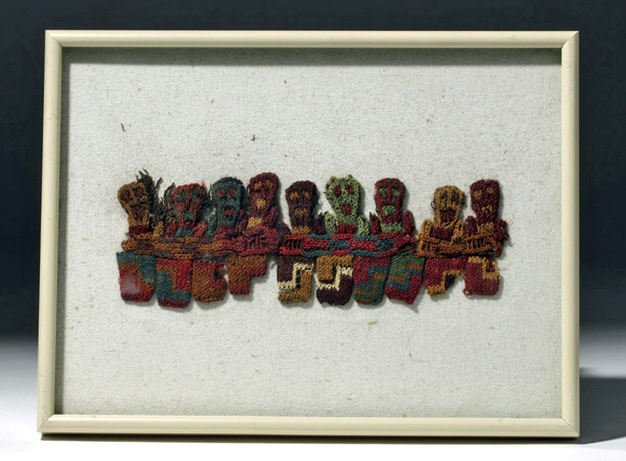 Proto-Nazca Textile Munecas Framed Panel