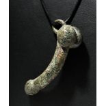 Roman Solid Bronze Phallic Amulet