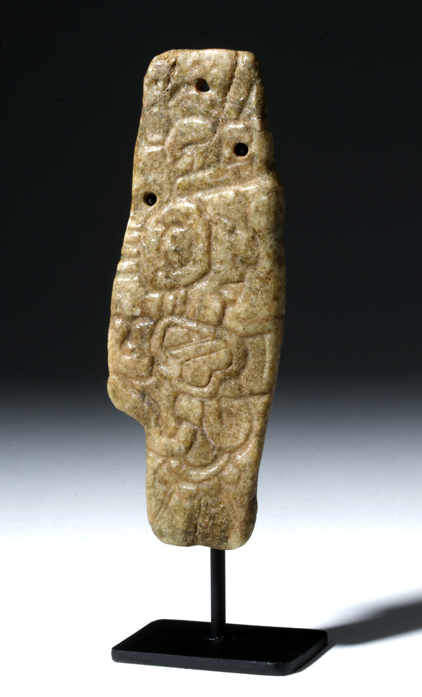 Large Mayan Jade Stone Plaque with Lord