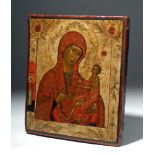 Published 19th C. Russian Icon - Theotokos of Tikhvin