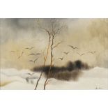 OTA JANECEK (1919-1996): A FLOCK OF CROWS