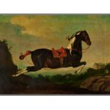 Johann Georg de Hamilton AFTER (1672-1737) DUTCH, A BLACK HORSE "CUVIOSO" PERFORMING A CAPRIOLE, Oil