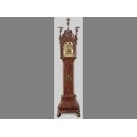 A LATE 18TH CENTURY DUTCH BURR WALNUT LONGCASE CLOCK, by H. Thf. Van Wyk & Loon Gravenhage, the