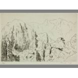 Francois Krige (1913-1994) COGMANS KLOOF, Etching on paper, Signed and numbered 5/25 in pencil, 12