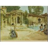 Sir William Russell Flint (1880-1969) SCOTTISH, WOMAN BATHING, Colour lithograph on paper, Signed in
