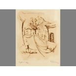 Pieter van der Westhuizen (1931-2008) CAPE LANE, Drypoint etching on paper, Signed, dated '95,