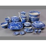 AN ESTENSIVE SERVICE IN COPELAND'S SPODE BLUE ITALIAN PATTERN, comprising a large round fluted