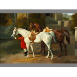 George Stubbs AFTER (1724-1806) BRITISH, TAJAR AND HAMMOND, Oil on board, Signed with initials "A.