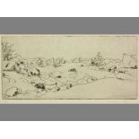 Francois Krige (1913-1994) LANDSCAPE, Etching on paper, Signed and numbered 3/25 in pencil, 10 by