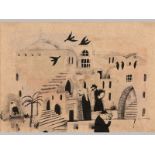 Pieter van der Westhuizen (1931-2008) SYNAGOGUE, pen and ink on paper, signed and dated '82 in