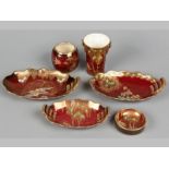 A COLLECTION OF CARLTONWARE: "ROUGE ROYALE WISTERIA" PATTERN, comprising; one large and one small