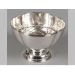 AN EDWARDIAN SILVER ROSE BOWL, BIRMINGHAM 1902, W. GREENWOOD & SONS, LEEDS & HUDDERSFIELD, reeded