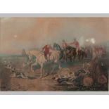 A 20TH CENTURY ENGRAVING, depicting a fox hunting scene, titled; Fox Hunting - The Find, 50 by