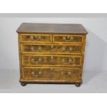 A WILLIAM AND MARY (CIRCA 1680) WALNUT AND BURR WALNUT CHEST OF DRAWERS, the top veneered in split