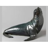 Donald Greg (20th Century) SEAL, bronze sculpture, green patina, 35 by 47cm