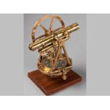 A 20TH CENTURY BRASS THEODOLITE AND COMPASS, by Heller & Brightly, instruments makers; Philadelphia,