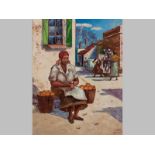 ADELIO ZAGNIE ZEELIE (1911 - 1991), MALAY QUARTER, CAPE TOWN. Oil on board. Signed and titled. 60 by