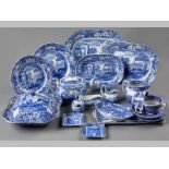 AN ASSEMBLED SET OF SPODE'S ITALIAN DESIGN, comprising: 2 square vegetable tureens and covers, 3