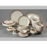 A KPM "KRISTER" SIX PLACE DINNER SERVICE, comprising of 6 dinner plates, 6 soup plates, 6 side