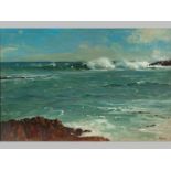 WALTER GILBERT WILES (1875 - 1966), SEASCAPE. Oil on board. Signed. 49 by 75cm.
