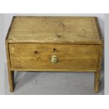 A 19th CENTURY CAPE PINE "BANKIE", the rectangular top above a single drawer, the dove-tailed