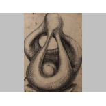 HENRY SPENCER MOORE (1898 - 1986) BRITISH, SKETCH OF A SCULPTURE, Charcoal on paper, Signed and