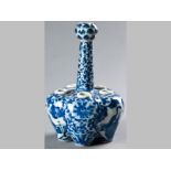 A CHINESE BLUE AND WHITE TULIPIER - MID 19TH CENTURY, decorated in underglaze blue with panels of