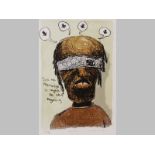 COLBERT MASHILE (1972-), SEE ME, Lithograph on paper (artist proof), Signed, dated '08 and