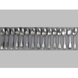 A COLLECTION OF 19TH CENTURY IRISH SILVER FIDDLE PATTERN TEASPOONS DUBLIN, VARIOUS DATES AND MAKERS,