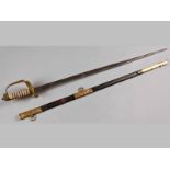 A POST REPUBLIC SOUTH AFRICAN OFFICERS' SWORD BY WILKINSON SWORD LTD., the bound shagreen pommel set