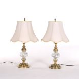 Pair of Baccarat for Stiffel Lamps, ca. Late 20th Century