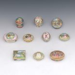 Ten Halcyon Enameled Music Boxes