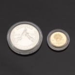 U.S. Mint 1988 Liberty Coins Presentation Set, Olympic Proof Silver Dollar and Gold Five Dollar Coi