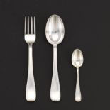 Italian 800 Silver Partial Tableware Service for Twelve