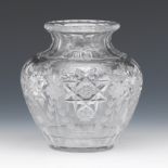 Signed Hawkes Brilliant Cut Glass Vase, ca. 1890